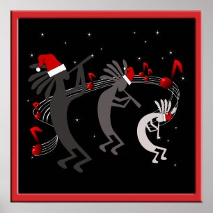 Kokopelli-kerstPoster Poster