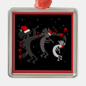 Kokopelli-kerstpremiumversiering Metalen Ornament (Voorkant)