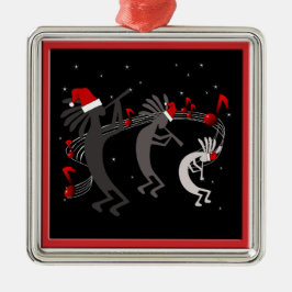 Kokopelli-kerstpremiumversiering Metalen Ornament