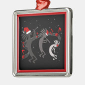 Kokopelli-kerstpremiumversiering Metalen Ornament (Links)