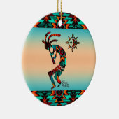 Kokopelli-kerstversiering Keramisch Ornament (Rechts)