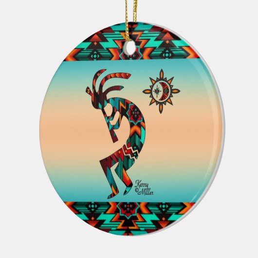 Kokopelli-kerstversiering Keramisch Ornament (Links)