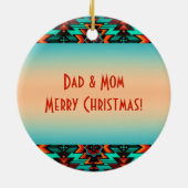 Kokopelli-kerstversiering Keramisch Ornament (Achterkant)