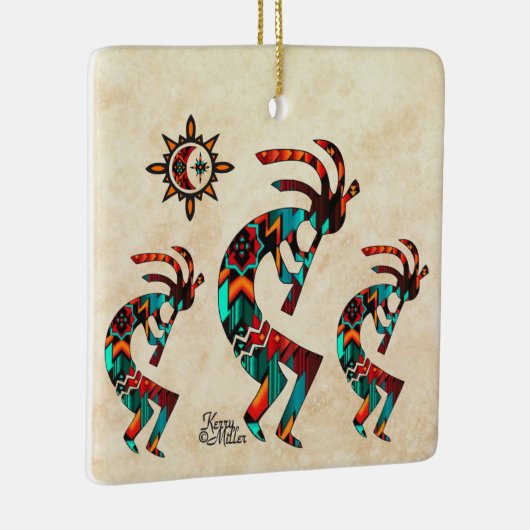 Kokopelli-kerstversiering Keramisch Ornament (Rechts)
