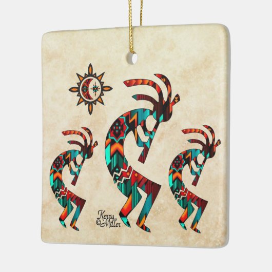 Kokopelli-kerstversiering Keramisch Ornament (Links)