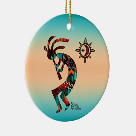 Kokopelli-kerstversiering Keramisch Ornament (Rechts)