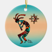 Kokopelli-kerstversiering Keramisch Ornament (Voorkant)