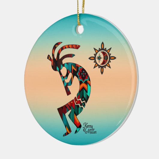 Kokopelli-kerstversiering Keramisch Ornament (Links)
