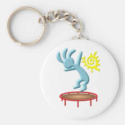 Kokopelli Kinder trampoline Sleutelhanger (Voorkant)