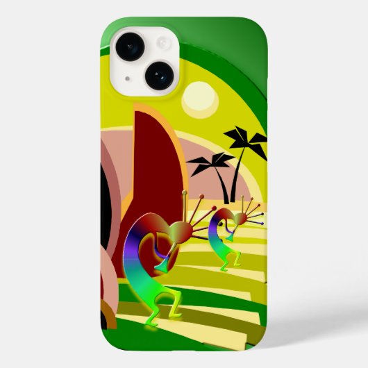 Kokopelli-klimtrap naar zon Case-Mate iPhone case (Achterkant)