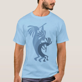 Kokopelli krijgt Muziek Mannen blauw T-shirt
