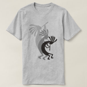 Kokopelli krijgt Muziek Mannen grijs basisproduct T-shirt