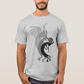 Kokopelli krijgt Muziek Mannen grijze basis T-shirt (Voorkant)
