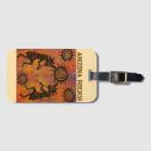 Kokopelli-kunst bagagelabel (Voorkant (horizontaal))