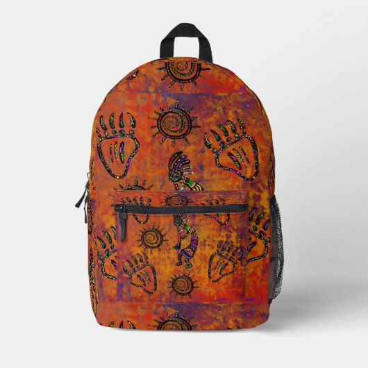 Kokopelli Kunst Bedrukte Rugzak (Voorkant)