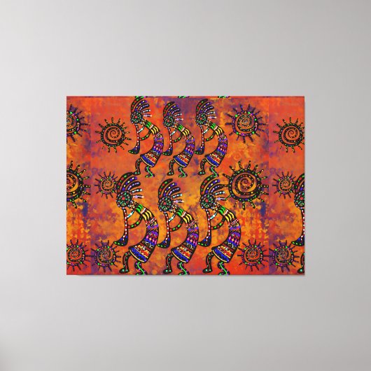 Kokopelli Kunst  Canvas Afdruk (Voorkant)