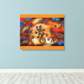 Kokopelli Kunst Canvas Afdruk (Insitu (Houten vloer))