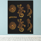 Kokopelli Kunst Canvas Afdruk (Insitu (Houten vloer))