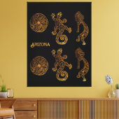 Kokopelli Kunst Canvas Afdruk (Insitu (Woonkamer))