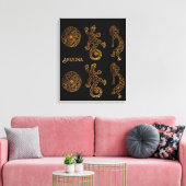 Kokopelli Kunst Canvas Afdruk (Insitu (Woonkamer))
