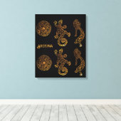 Kokopelli Kunst Canvas Afdruk (Insitu (Houten vloer))