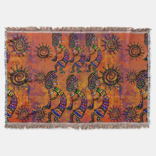 Kokopelli Kunst  Deken (Voorkant)