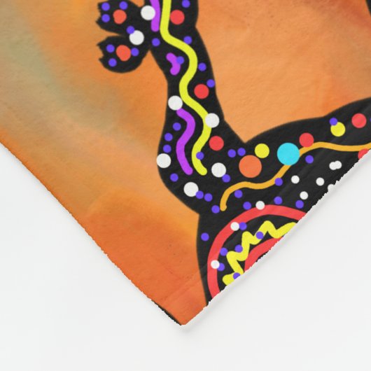 Kokopelli-kunst fleece deken (Hoek)