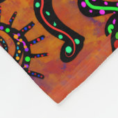 Kokopelli-kunst fleece deken (Hoek)
