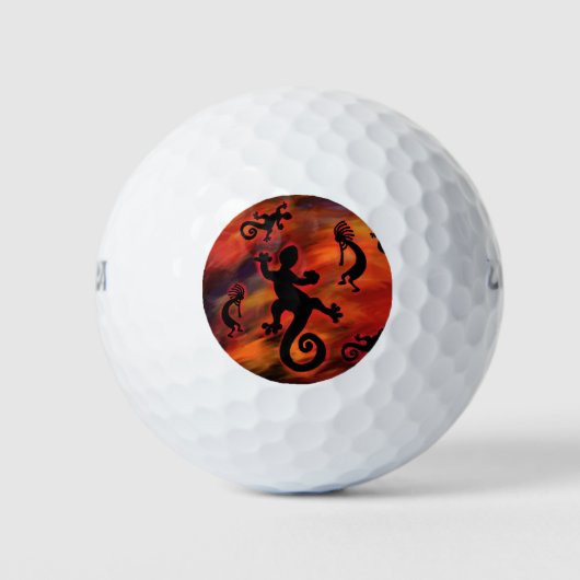 Kokopelli Kunst Golfballen (Voorkant)