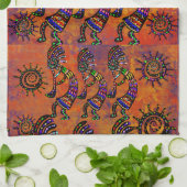 Kokopelli Kunst Keukenhanddoek (Gevouwen)