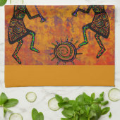 Kokopelli Kunst Keukenhanddoek (Gevouwen)
