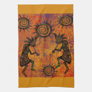 Kokopelli Kunst Keukenhanddoek