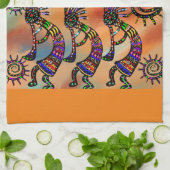 Kokopelli Kunst Keukenhanddoek (Gevouwen)