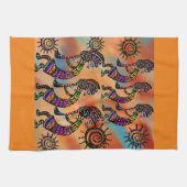 Kokopelli Kunst Keukenhanddoek (Horizontaal)