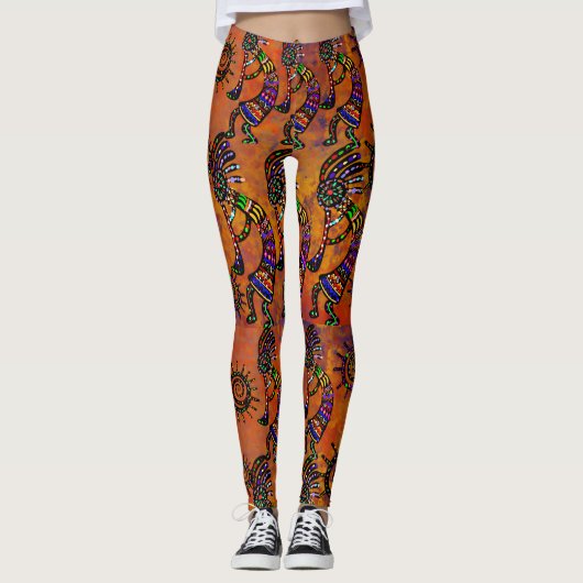 Kokopelli Kunst  Leggings (Voorkant)