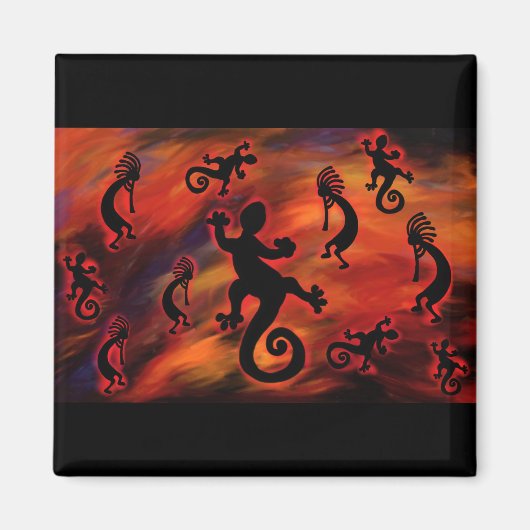 Kokopelli Kunst Magneet (Voorkant)