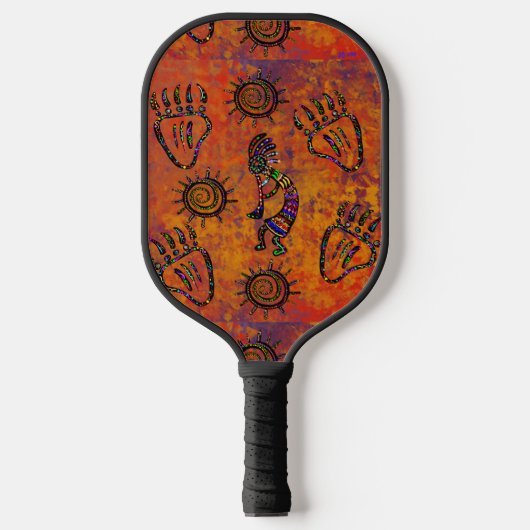 Kokopelli Kunst Pickleball Paddle (Voorkant)