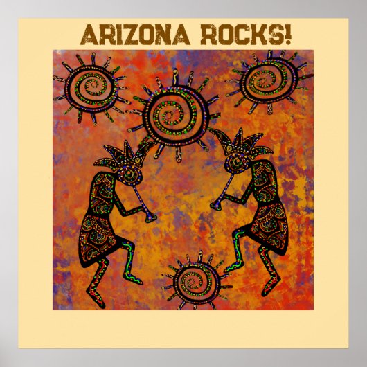 Kokopelli-kunst  poster (Voorkant)