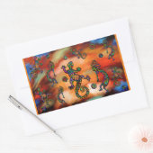 Kokopelli Kunst Rechthoekige Sticker (Envelop)