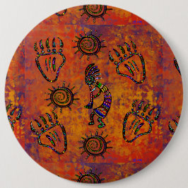 Kokopelli Kunst Ronde Button 6,0 Cm