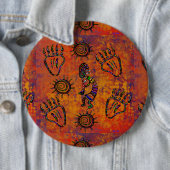 Kokopelli Kunst Ronde Button 6,0 Cm (In situ)
