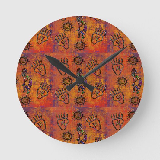 Kokopelli-kunst Ronde Klok (Voorkant)