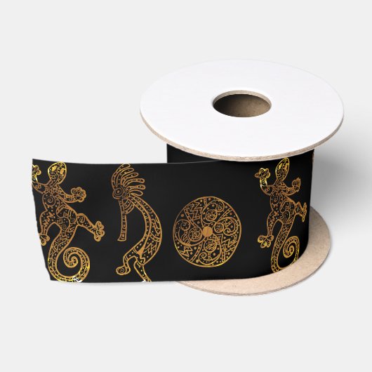 Kokopelli Kunst Satijnen Lint (Spoel)