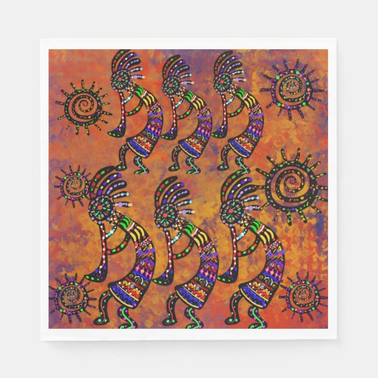 Kokopelli-kunst  servet (Voorkant)