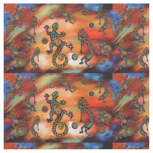 Kokopelli Kunst Stof (Close Up)