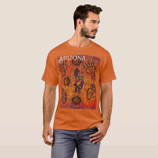 Kokopelli Kunst T-shirt (Voorkant volledig)