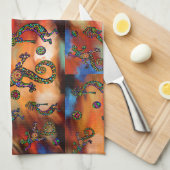 Kokopelli Kunst Theedoek (Quarter Fold)