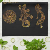 Kokopelli Kunst Theedoek (Gevouwen)