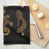 Kokopelli Kunst Theedoek (Quarter Fold)