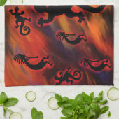 Kokopelli Kunst Theedoek (Gevouwen)